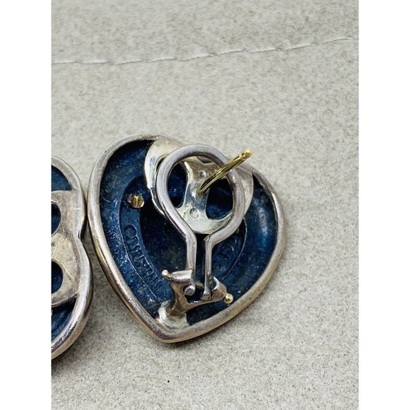 COPY - David Yurman Thoroughbred Diamond Heart 18K & Sterling Silver Cable Earr… - Picture 6 of 8